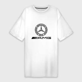 Платье-футболка хлопок с принтом AMG в Белгороде,  |  | amg | benz | logo | mercedes | авто | амг | лого | мерс | мерседес бенс