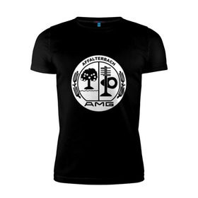Мужская футболка премиум с принтом AMG в Белгороде, 92% хлопок, 8% лайкра | приталенный силуэт, круглый вырез ворота, длина до линии бедра, короткий рукав | amg | benz | logo | mercedes | авто | амг | лого | мерс | мерседес бенс