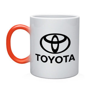 Кружка хамелеон с принтом Toyota Logo в Белгороде, керамика | меняет цвет при нагревании, емкость 330 мл | logo | toyota | логотип | тойота