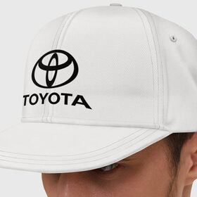 Кепка снепбек с прямым козырьком с принтом Toyota Logo в Белгороде, хлопок 100% |  | logo | toyota | логотип | тойота