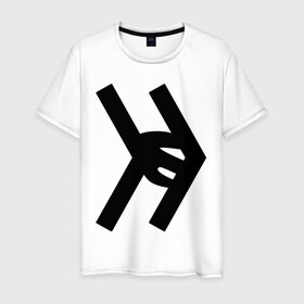Мужская футболка хлопок с принтом Smosh logo в Белгороде, 100% хлопок | прямой крой, круглый вырез горловины, длина до линии бедер, слегка спущенное плечо. | blogger | russmosh | smosh | youtube | блоггер | смош | шоу | ютубер