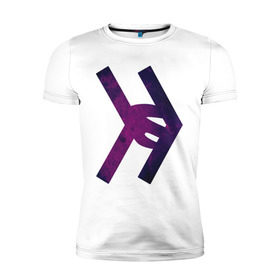 Мужская футболка премиум с принтом Smosh purple в Белгороде, 92% хлопок, 8% лайкра | приталенный силуэт, круглый вырез ворота, длина до линии бедра, короткий рукав | blogger | russmosh | smosh | youtube | блоггер | смош | шоу | ютубер