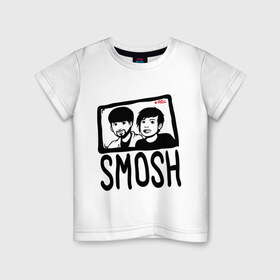 Детская футболка хлопок с принтом RusSmosh в Белгороде, 100% хлопок | круглый вырез горловины, полуприлегающий силуэт, длина до линии бедер | blogger | russmosh | smosh | youtube | блоггер | смош | шоу | ютубер