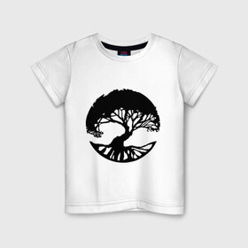 Детская футболка хлопок с принтом Дивергент - Дружелюбие в Белгороде, 100% хлопок | круглый вырез горловины, полуприлегающий силуэт, длина до линии бедер | дерево | дивергент | дружелюбие
