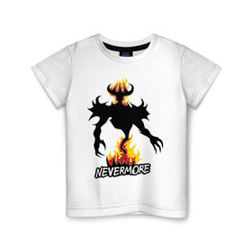 Детская футболка хлопок с принтом Nevermore - Shadow Fiend в Белгороде, 100% хлопок | круглый вырез горловины, полуприлегающий силуэт, длина до линии бедер | dota | dota2 | fiend | nevermore | shadow | дота | дота2 | невермор