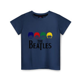 Детская футболка хлопок с принтом The Beatles 3 в Белгороде, 100% хлопок | круглый вырез горловины, полуприлегающий силуэт, длина до линии бедер | beatles | harrison | lennon | mccartmey | starr | битлз