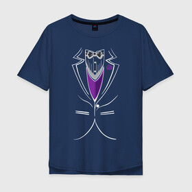 Мужская футболка хлопок Oversize с принтом Костюм жениха в Белгороде, 100% хлопок | свободный крой, круглый ворот, “спинка” длиннее передней части | Тематика изображения на принте: бабочка
