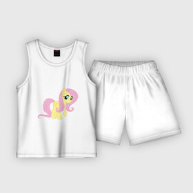 Детская пижама с шортами хлопок с принтом Пони пегас Флаттершай в Белгороде,  |  | my little pony | пегас | пони | флаттершай