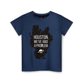 Детская футболка хлопок с принтом Хьюстон, у нас проблемы в Белгороде, 100% хлопок | круглый вырез горловины, полуприлегающий силуэт, длина до линии бедер | infinite | interstellar | space | univers | астронавт | вселенная | интерстеллар | космонавт | хьюстон