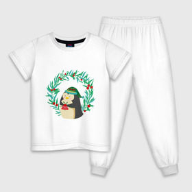 Детская пижама хлопок с принтом Пингвинчик в Белгороде, 100% хлопок |  брюки и футболка прямого кроя, без карманов, на брюках мягкая резинка на поясе и по низу штанин
 | пингвин