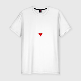 Мужская футболка премиум с принтом Дарю любовь в Белгороде, 92% хлопок, 8% лайкра | приталенный силуэт, круглый вырез ворота, длина до линии бедра, короткий рукав | 2015 | барашек | дарю любовь | любовь | нг | новый год | овечка | сердце | символ
