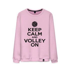 Мужской свитшот хлопок с принтом Keep calm and volley on в Белгороде, 100% хлопок |  | волейбол