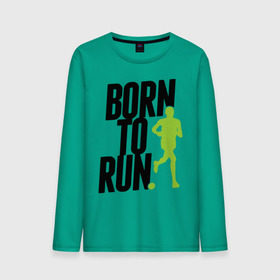 Мужской лонгслив хлопок с принтом Рожден для бега в Белгороде, 100% хлопок |  | Тематика изображения на принте: born to run | run | бегать | рожден | рожден бежать