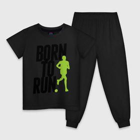 Детская пижама хлопок с принтом Рожден для бега в Белгороде, 100% хлопок |  брюки и футболка прямого кроя, без карманов, на брюках мягкая резинка на поясе и по низу штанин
 | Тематика изображения на принте: born to run | run | бегать | рожден | рожден бежать