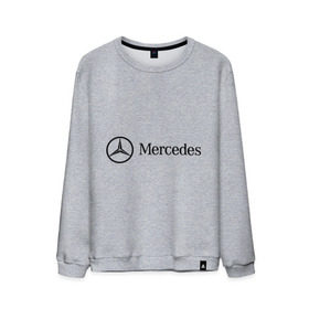 Мужской свитшот хлопок с принтом Mercedes Logo в Белгороде, 100% хлопок |  | logo | mercedes