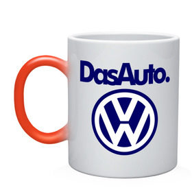 Кружка хамелеон с принтом Volkswagen Das Auto в Белгороде, керамика | меняет цвет при нагревании, емкость 330 мл | das auto | volkswagen | фольксваген