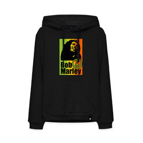 Мужская толстовка хлопок с принтом Bob Marley в Белгороде, френч-терри, мягкий теплый начес внутри (100% хлопок) | карман-кенгуру, эластичные манжеты и нижняя кромка, капюшон с подкладом и шнурком | bob marley | боб марли