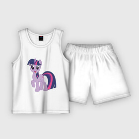 Детская пижама с шортами хлопок с принтом Пони Сумеречная Искорка в Белгороде,  |  | my little pony | искорка | мой маленький пони | пони | сумеречная