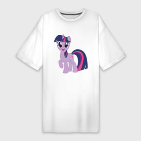 Платье-футболка хлопок с принтом Пони Сумеречная Искорка в Белгороде,  |  | my little pony | искорка | мой маленький пони | пони | сумеречная