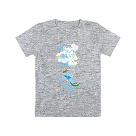 Детская футболка хлопок с принтом Rainbow Dash Let`s Do This в Белгороде, 100% хлопок | круглый вырез горловины, полуприлегающий силуэт, длина до линии бедер | Тематика изображения на принте: 