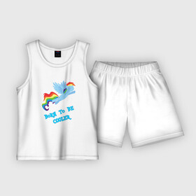 Детская пижама с шортами хлопок с принтом Rainbow Dash в Белгороде,  |  | Тематика изображения на принте: 