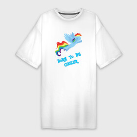 Платье-футболка хлопок с принтом Rainbow Dash в Белгороде,  |  | 