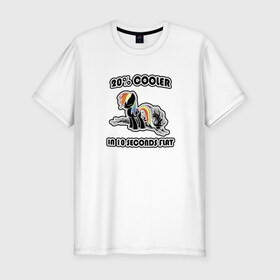 Мужская футболка премиум с принтом Rainbow Dash Black&Color в Белгороде, 92% хлопок, 8% лайкра | приталенный силуэт, круглый вырез ворота, длина до линии бедра, короткий рукав | 