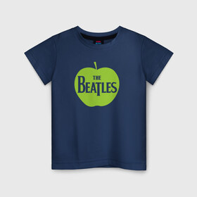 Детская футболка хлопок с принтом Beatles apple в Белгороде, 100% хлопок | круглый вырез горловины, полуприлегающий силуэт, длина до линии бедер | 