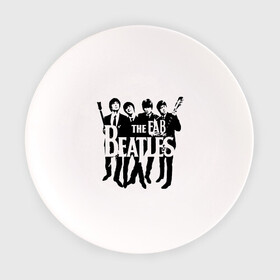 Тарелка с принтом Beatles в Белгороде, фарфор | диаметр - 210 мм
диаметр для нанесения принта - 120 мм | Тематика изображения на принте: битлз