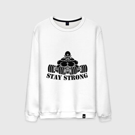 Мужской свитшот хлопок с принтом Stay strong в Белгороде, 100% хлопок |  | stay strong | будь сильным