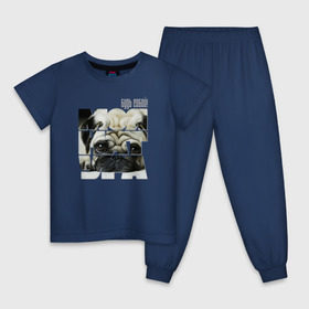 Детская пижама хлопок с принтом Мопс в Белгороде, 100% хлопок |  брюки и футболка прямого кроя, без карманов, на брюках мягкая резинка на поясе и по низу штанин
 | 