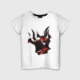 Детская футболка хлопок с принтом Shadow Fiend в Белгороде, 100% хлопок | круглый вырез горловины, полуприлегающий силуэт, длина до линии бедер | Тематика изображения на принте: dota | dota2 | shadow fiend | дота | дота2