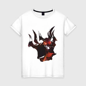 Женская футболка хлопок с принтом Shadow Fiend в Белгороде, 100% хлопок | прямой крой, круглый вырез горловины, длина до линии бедер, слегка спущенное плечо | dota | dota2 | shadow fiend | дота | дота2