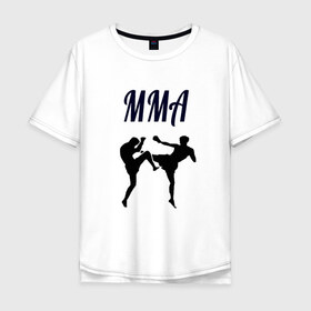 Мужская футболка хлопок Oversize с принтом Мма (бои без правил) в Белгороде, 100% хлопок | свободный крой, круглый ворот, “спинка” длиннее передней части | 