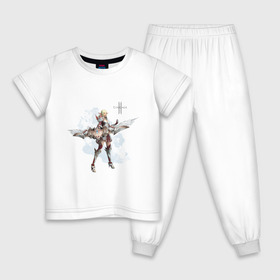 Детская пижама хлопок с принтом Lineage в Белгороде, 100% хлопок |  брюки и футболка прямого кроя, без карманов, на брюках мягкая резинка на поясе и по низу штанин
 | Тематика изображения на принте: lineage | logo | игра | логотип | раса