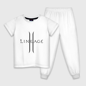 Детская пижама хлопок с принтом Lineage logo в Белгороде, 100% хлопок |  брюки и футболка прямого кроя, без карманов, на брюках мягкая резинка на поясе и по низу штанин
 | Тематика изображения на принте: lineage | logo | игра | логотип