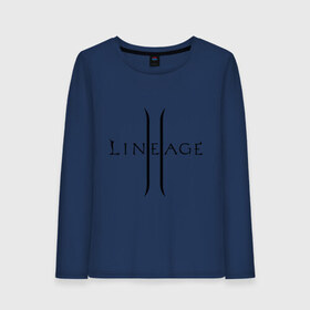 Женский лонгслив хлопок с принтом Lineage logo в Белгороде, 100% хлопок |  | lineage | logo | игра | логотип