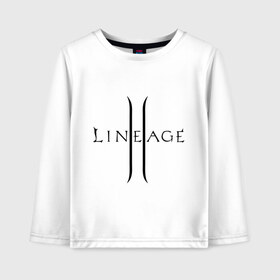 Детский лонгслив хлопок с принтом Lineage logo в Белгороде, 100% хлопок | круглый вырез горловины, полуприлегающий силуэт, длина до линии бедер | Тематика изображения на принте: lineage | logo | игра | логотип