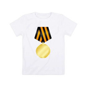 Детская футболка хлопок с принтом За победу в Белгороде, 100% хлопок | круглый вырез горловины, полуприлегающий силуэт, длина до линии бедер | 
