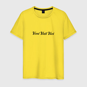 Мужская футболка хлопок с принтом Veni Vidi Vici в Белгороде, 100% хлопок | прямой крой, круглый вырез горловины, длина до линии бедер, слегка спущенное плечо. | Тематика изображения на принте: zyzz | азиз | зиз