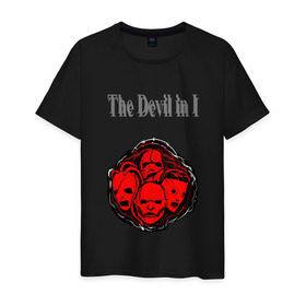 Мужская футболка хлопок с принтом The Devil in I в Белгороде, 100% хлопок | прямой крой, круглый вырез горловины, длина до линии бедер, слегка спущенное плечо. | slipknot | the devil in i