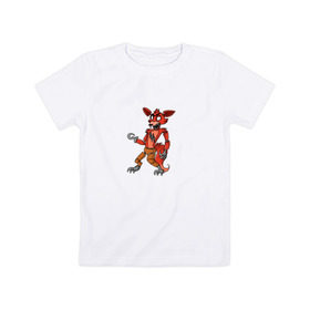Детская футболка хлопок с принтом Foxy в Белгороде, 100% хлопок | круглый вырез горловины, полуприлегающий силуэт, длина до линии бедер | 