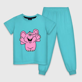 Детская пижама хлопок с принтом Розовый слон в Белгороде, 100% хлопок |  брюки и футболка прямого кроя, без карманов, на брюках мягкая резинка на поясе и по низу штанин
 | Тематика изображения на принте: слон