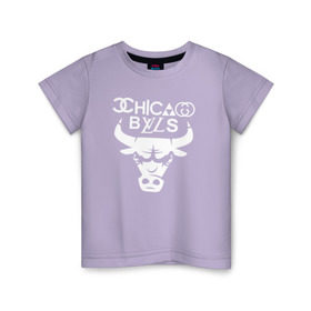 Детская футболка хлопок с принтом Chicago Bulls fun logo в Белгороде, 100% хлопок | круглый вырез горловины, полуприлегающий силуэт, длина до линии бедер | Тематика изображения на принте: chicago bulls | антибрэнд