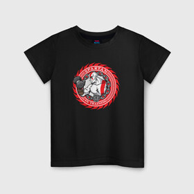 Детская футболка хлопок с принтом Спартанцы в Белгороде, 100% хлопок | круглый вырез горловины, полуприлегающий силуэт, длина до линии бедер | спарта