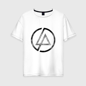 Женская футболка хлопок Oversize с принтом Linkin Park в Белгороде, 100% хлопок | свободный крой, круглый ворот, спущенный рукав, длина до линии бедер
 | 