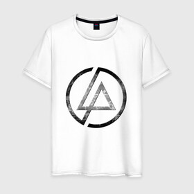 Мужская футболка хлопок с принтом Linkin Park в Белгороде, 100% хлопок | прямой крой, круглый вырез горловины, длина до линии бедер, слегка спущенное плечо. | 