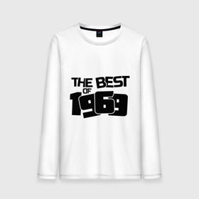 Мужской лонгслив хлопок с принтом The best of 1969 в Белгороде, 100% хлопок |  | the best