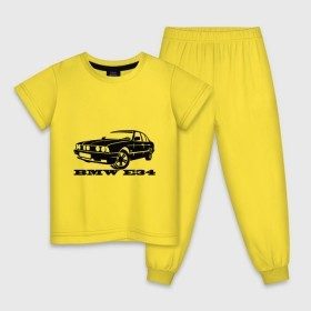 Детская пижама хлопок с принтом BMW e34 5 series в Белгороде, 100% хлопок |  брюки и футболка прямого кроя, без карманов, на брюках мягкая резинка на поясе и по низу штанин
 | bmw | e34 | бмв