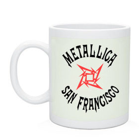 Кружка с принтом Metallica (San Francisco) в Белгороде, керамика | объем — 330 мл, диаметр — 80 мм. Принт наносится на бока кружки, можно сделать два разных изображения | metallica | san francisco